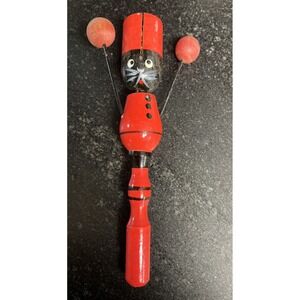 RARE Antique Halloween Black Cat Noise Maker Knocker Kazoo Great Colors Early